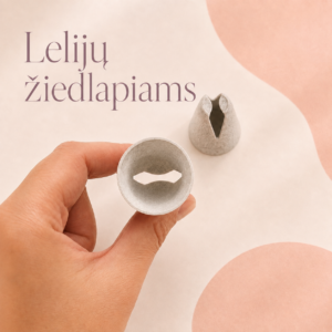 Antgaliai lelijų žiedlapiams formuoti